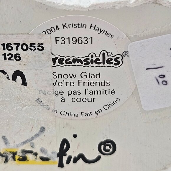 Dreamsicles Christmas Figurines Lot of 2 Snow Glad Friends Rocking Horse 2004 - Picture 10 of 10